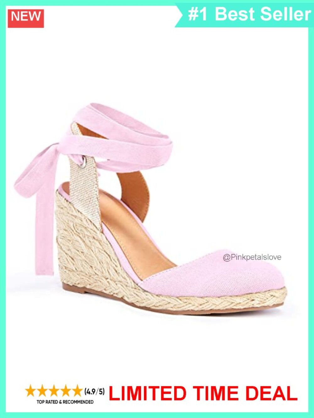 Lace Up Espadrille Wedge Sandals Platform Slingback Heels